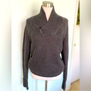 Antony Morato Grey Wool Blend Shawl Collar Knit Sweater Unisex, size Men’s Small